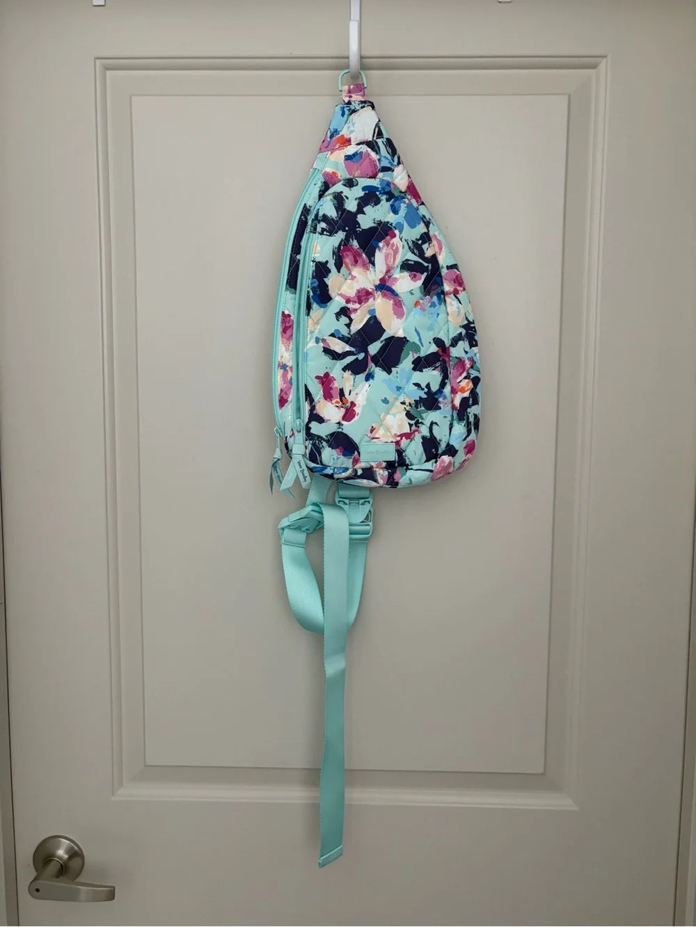 Vera Bradley Mint Floral Sling Bag for Kids